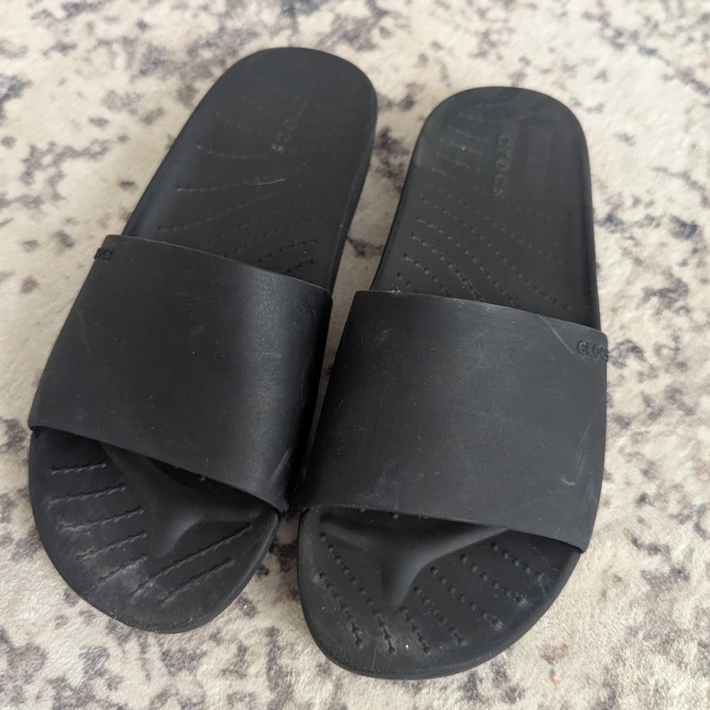 Crocs Women's Splash Slide Sandal Black Size 5